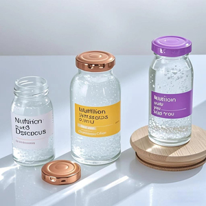 Bouchon en fer blanc à vis vide 30ml 50ml 100ml bocal en verre <span class=keywords><strong>pour</strong></span> le stockage des aliments <span class=keywords><strong>pour</strong></span> la <span class=keywords><strong>confiture</strong></span> miel lait pouding yaourt poisson Gel <span class=keywords><strong>pour</strong></span> boîte d'étiquetage - Product Image 6