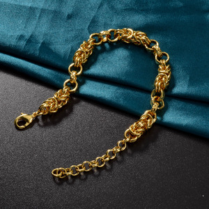 vintage reflective curved interlocked seamless thick woven <b>copper</b> homme elegant bulk wholesale <b>bracelets</b> - Product Image 4