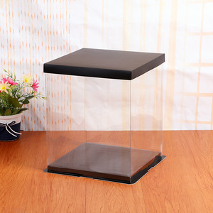 Boîte à gâteau carrée transparente, de grande taille, <span class=keywords><strong>bordure</strong></span> en plastique, Base forte, grand, 28x15 pouces - Product Image 5