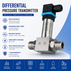 Trasmettitore di Pressione Differenziale Integrato, Micro Trasmettitore di Pressione Differenziale 4-20MA 0-5V 0-10V RS485 - Product Image 1