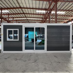 Maison préfabriquée extensible en conteneur imperméable de 10 pieds, 15 pieds, 20 pieds, 2 chambres, isolée, pliable, préfabriquée avec salle de bain - Product Image 1