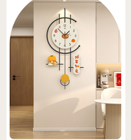 Horloge murale créative de style chinois, horloge murale numérique moderne avec pendule en forme de tigre, pour salon