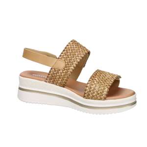 Valleverde Sandales compensées pour femme, camel, talon de 4,5 cm, plateforme, chaussures d'été - Product Image 2