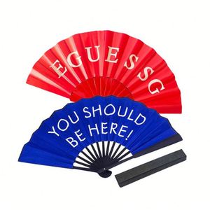 Abanicos Plegables de Bambú Grandes Personalizados con Impresión en Blanco para Sublimación, Abanicos de Mano - Product Image 1