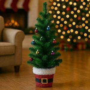 ALBERO IN FILO VERDE CON SPERIE COLORATE DIAMETRALMENTE DIFERENTE 30CM H 60CM - Product Image 1