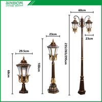 Lampe de jardin rétro en aluminium pour parc européen, imperméable, pour pelouse, villa