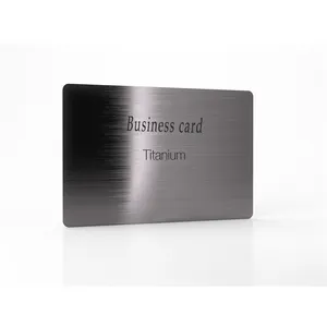 כרטיסי ביקור מותאמים אישית יוקרתיים לשימוש חוזר מתכת טיטניום ריקים עם לוגו