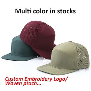 Casquette de baseball personnalisée à 7 panneaux en caoutchouc PVC avec logo imperméable, casquette de golf perforée découpée au laser - Product Image 2