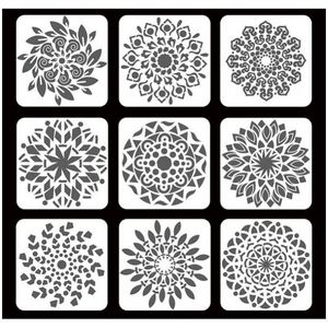 Custom St-0112 Hot Sell Plastic Diy Pet Drawing Stencils Set With One Full Color Printing Made China Blister <b>Card</b> Packed - Product Image 3