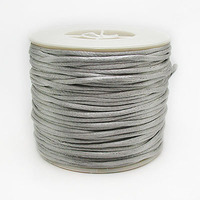 Cordon en satin de soie couleurs brillantes, vente en gros, bricolage, 1.5mm, pour la fabrication de bijoux