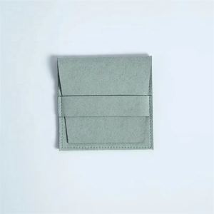 Bolsas de Embalaje para Pendientes de Terciopelo Mini de Lujo en Oferta, Bolsa de Embalaje para Joyería de Microfibra con Solapa y Logotipo Personalizado - Product Image 3