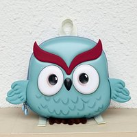 Mochila Escolar Impermeable de EVA con Diseño de Dibujos Animados, Cierre de Cremallera, Forma de Búho 3D para Niñas