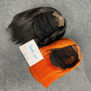 วิกผมบ็อบสั้นผมบ๊อบวิกผมแท้ชาวเวียดนามวิกด้านหน้าลูกไม้ใสเกรด12A - Product Image 5
