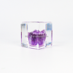 Minerai de cristal naturel Pierre brute Cristal minéral Science pour enfants Enseignement Minerai Résine Spécimen Cadeau Paperweigh - Product Image 2