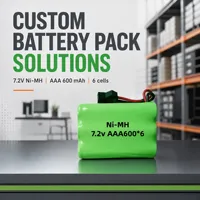 Pack de batteries rechargeables Ni-MH 7,2 V 600 mAh 6 * AAA pour l'électronique grand public, les jouets et les appareils ménagers