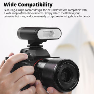 Flash pour appareil photo Ambitful AF100 Mini GN12 5600k Speedlite avec griffe standard pour Sony Canon Nikon - Product Image 4