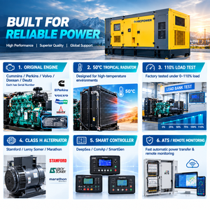 Achat d'un groupe électrogène diesel économique de 80 kW/80 kVA/90 kVA/100 kVA avec moteur Cummins 24 V CC 50/60 Hz pour l'alimentation continue des mines - Product Image 6