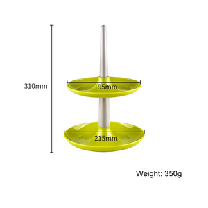 <strong>2</strong>-<strong>Tier</strong> Round <strong>Food</strong> Grade PP Cake <strong>Stand</strong> Cupcake Tower for Dessert Display Waterproof Dishwasher Safe Packaged Box Commercial Use - Product Image 2