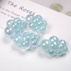 Pendientes de nube perforada de Color UV transparente, accesorios de pulsera, cuentas acrílicas hechas a mano DIY, colores mezclados, Irregular moderno - Product Image 2