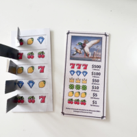 Biglietto Gratta e Vinci Personalizzato 50X, Biglietto Promozionale a Tema, Carta da Gioco Personalizzata con Premi, Strato Grattabile
