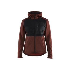 BLAKLADER - 354225335999XS Sudadera con capucha para mujer con cremallera larga Burned RED/Black-EAN 7330509870693 WORK HOODIES - Product Image 1