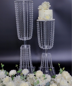 Wholesale Acrylic Flower Stand with Chian <strong>Wedding</strong> <strong>Centre</strong> <strong>Pieces</strong> <strong>Table</strong> Decoration - Product Image 1