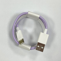 Câble de charge rapide USB vers Type-C en nylon tressé de haute qualité, cuivre pur, 1M 3A, pour iPhone 17