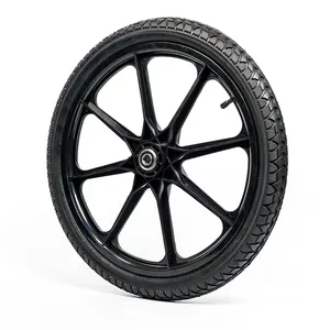 Borracha pneumática de plástico da china 20x2.125 ", dobrável, portátil, para jardim, rodas grandes