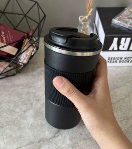 Tasse à café isotherme à double paroi en acier inoxydable 304, 380 ml, 510 ml, avec manchon en cuir, mug à eau, cadeau pour les voyages d'affaires, le bureau - Product Image 4