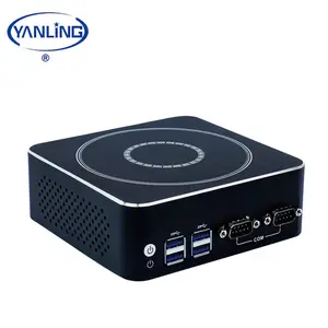 Yanling Tốt Nhất Mini PC i7 7500u bộ vi xử lý 2 Lan Barebone Máy Tính Để Bàn chơi game Máy Tính với 4 USB3.0 2 USB2.0