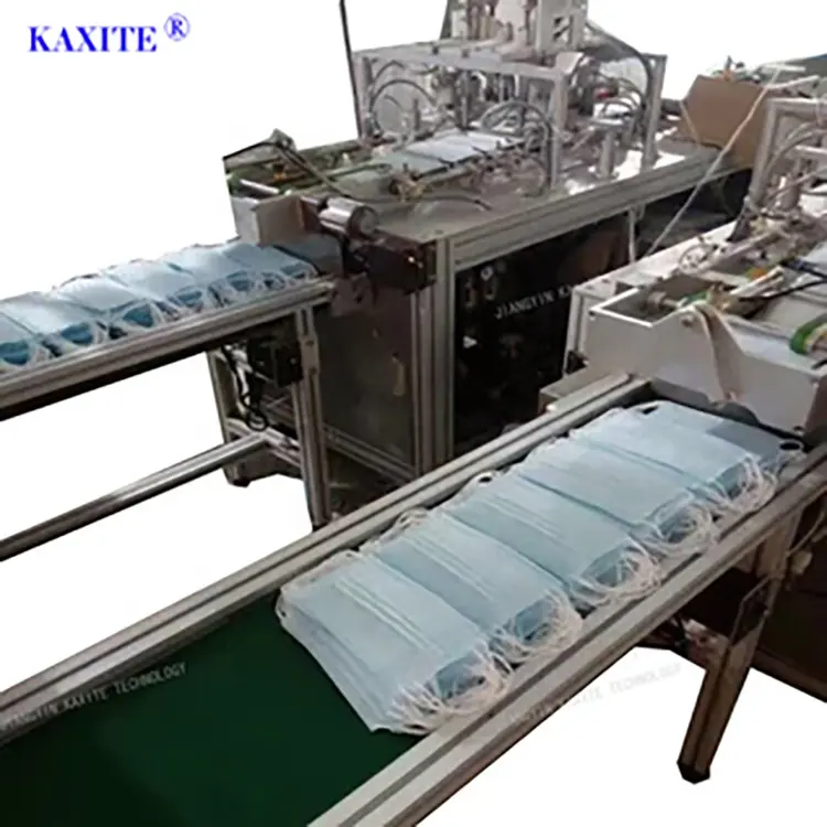 Máquina de fabricación de mascarillas no tejidas completamente automática de alta velocidad desechable
