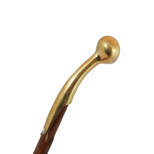 Cannes victoriennes décoratives et bâtons de marche pour hommes et femmes-36 "Brown Ebony Brass Handle Unisex Derby Foldable Canne - Product Image 1