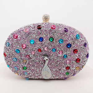 Pochette ornée de cristaux avec perles en strass, sac à main scintillant pour soirée, pochette exquise pour femme - Product Image 1