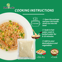 Fournisseur chinois en gros d'aliments sains pour régime, riz instantané Shirataki faible en glucides, riz sec Konjac