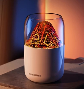 Venta caliente 300ML USB Powered LED Mini humidificador de niebla de aromaterapia con diseño de volcán para uso doméstico en automóviles y oficinas - Product Image 2