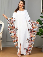 Robes d'automne musulmanes pour femmes grande taille à manches chauve-souris, longueur ras du sol, respirantes et amples, de haute qualité, best-seller 2026