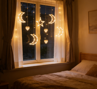 LED Weihnachts-Glöckchen Stern Hirsch Schneeflocken Weihnachtsmann Schneemann Saugnapf Fenster Dekorative Feiertagsfestival-Dekorationsbeleuchtung