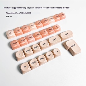 Teclas PBT Jelly Keycap Foundation 132 teclas lindas teclas personalizadas para interruptores <span class=keywords><strong>Cherry</strong></span> Gateron <span class=keywords><strong>MX</strong></span> Teclados mecánicos (rosa) - Product Image 5