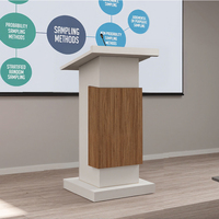 Pupitre Moderne Portable en Bois – Confortable, en MDF et Acier Inoxydable, Idéal pour Salles de Classe, Conférences, Centres Commerciaux ou Hôtels
