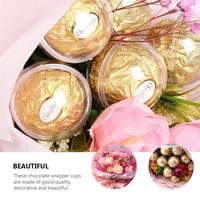 Étui porte-chocolat transparent 100 pièces chocolat truffe emballage tasse en plastique rond boîte à bonbons boule de chocolat en plastique
