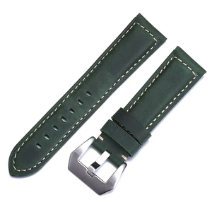 Accessori per orologi 10 colori 20mm 22mm cinturino in <span class=keywords><strong>pelle</strong></span> di <span class=keywords><strong>coccodrillo</strong></span> <span class=keywords><strong>cinturini</strong></span> per orologi Vintage in <span class=keywords><strong>pelle</strong></span> di cavallo pazzo 24mm - Product Image 4