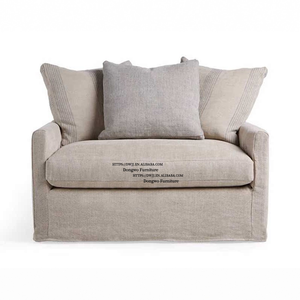 Canapé-lit simple de style nordique Wabi Sabi en <span class=keywords><strong>lin</strong></span> <span class=keywords><strong>japonais</strong></span> de couleur naturelle, amovible et lavable - Product Image 5