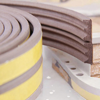 Bande d'étanchéité en caoutchouc EPDM en forme de E, extrudée, étanche, personnalisable, pour fenêtres et bois, prix de gros