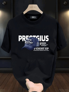 Camisetas Gráficas Extra Grandes para Hombre, 100% Algodón, Cuello Redondo, Corte Regular, Manga Corta, Patrón 3D, Secado Rápido, Transpirable, Casual - Product Image 3