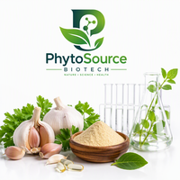 Poudre d'extrait d'ail Allicine 5% Inodore Allium Sativum Extrait végétal sans solvant Qualité alimentaire Complément Matière première Bouteille