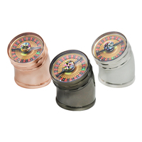 Vente en gros de broyeur d'herbes sèches personnalisé en alliage de zinc métallique personnalisable pour fumer accessoires de tabac pour l'éclairage et pour fumer