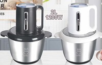 Penggiling Daging Hoffmans HM-8859 Heavy Duty 1200W Motor Tembaga Murni 3L Pengolah Makanan Stainless Steel 4 Mata Pisau Pemotong