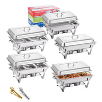 Réchaud de buffet pliable en acier inoxydable 9.0L de haute qualité pour restaurant d'hôtel