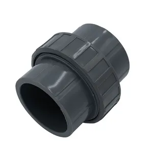 Hot Sale PVC-U Water Supply Chemical Union DIN SCH80 Todos os Tamanhos Pipe Union Coupling Fitting Pvc for Pipes