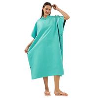 Poncho de plage imprimé en microfibre antibactérien à séchage rapide avec capuche pour la plage, la plongée et l'été